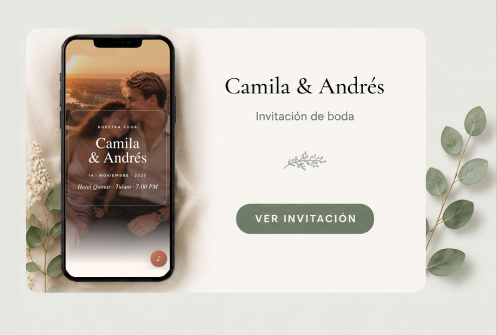 Invitación digital de Camila y Andrés