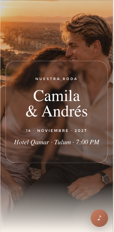 Invitación digital de Camila y Andrés